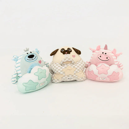 Trio Minizzz bundle 3 toutous évolutifs Nico Mimi Lulu avec veilleuse